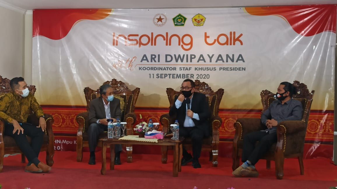 podiumnews.com-Koordinator Stafsus Presiden Siap Kawal Pembangunan SDM STAHN Mpu Kuturan 